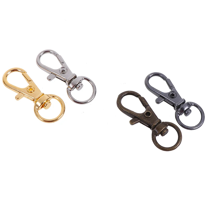 

10Pcs/lot Bag Clasps Lobster Swivel Keychain Trigger Clips Snap Hook Keyring Holder Fashion Jewelry Accessories