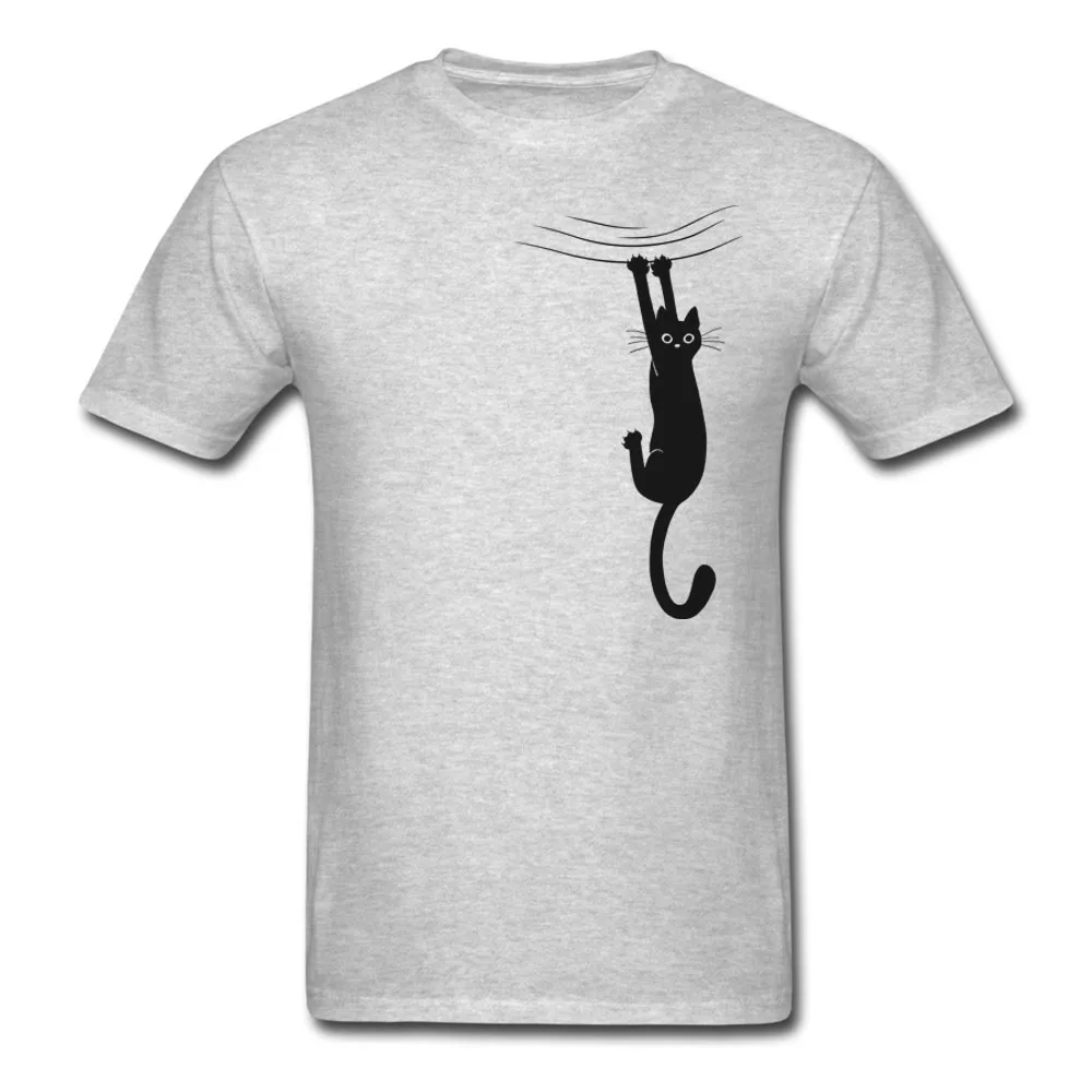Черная кошка держаться миленькие в японском стиле (Каваий) красивые футболка с