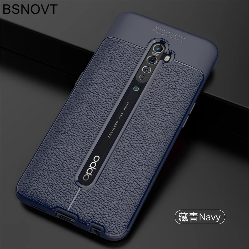 for oppo reno 2 case soft silicone luxury leather shockproof anti knock 6 5 inch back case for oppo reno 2 cover for oppo reno2 free global shipping