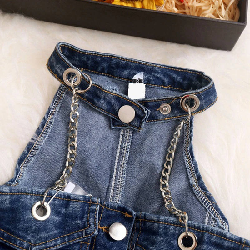 Женский джинсовый костюм VGH винтажный комплект из двух предметов короткий топ с