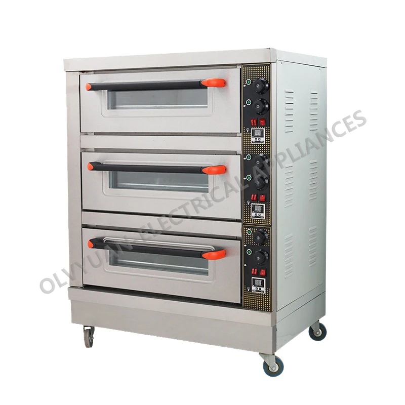 

Factory OEM Electric Three-tier Three-tray Electric Oven With Timer, Multi-function Commercial Electric Oven Pizza Oven
