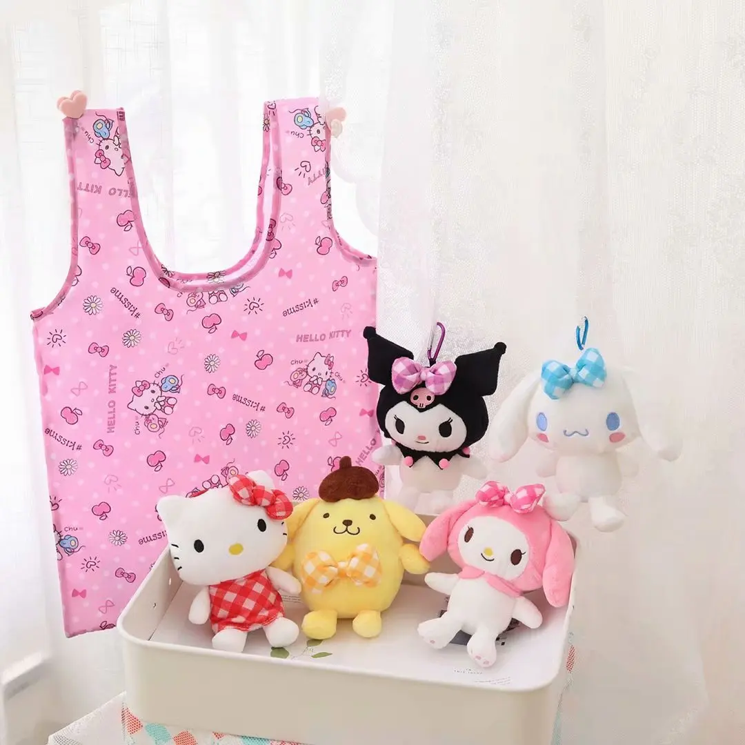 

Cinnamoroll Melody Kuromi плюшевый подвесной помпон пурин Kirby EP доставка Сумка Милый мультяшный рюкзак украшение подарок для девочки