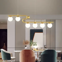 art deco chandelier nordic modern personality long strip black gold for dining table bar counter living room indoor lighting