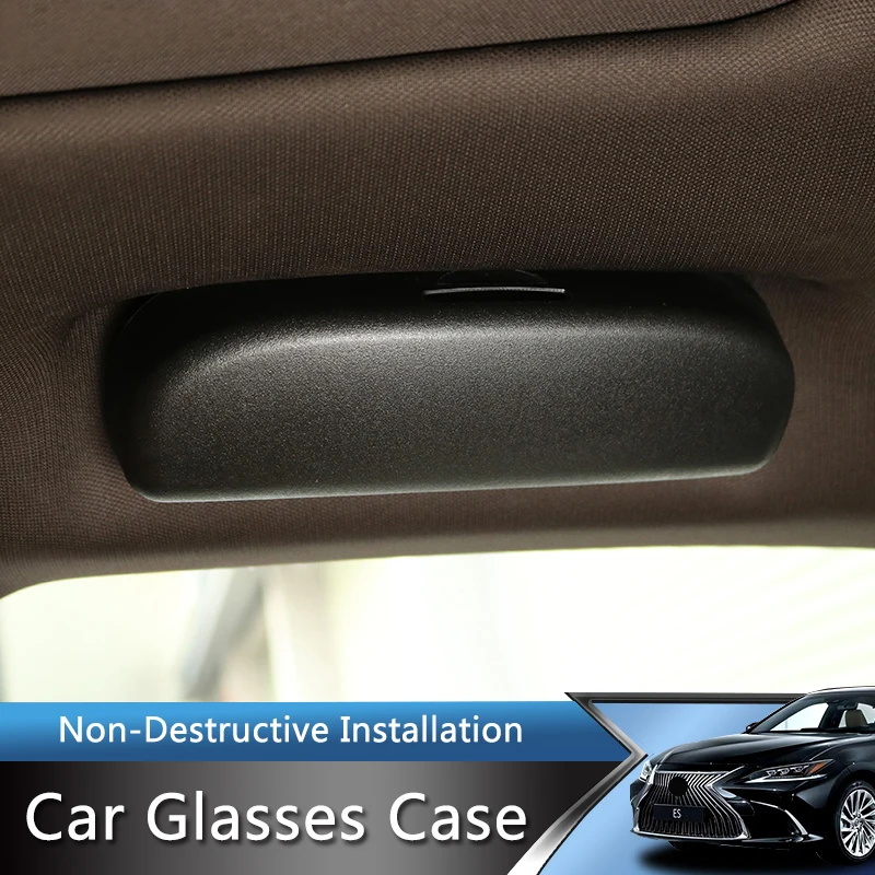 

Автомобильный футляр для очков QHCP, чехол, держатель, Боковая ручка для водителя, чехол для хранения солнцезащитных очков для Lexus ES200 260 300 18-20, аксессуары