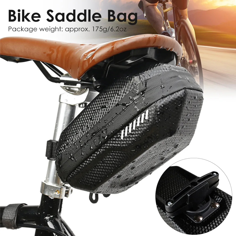 

0.8L EVA Hard Shell Bicycle Saddle Bag Large Water Resistant Bike Repair Tools Storage Bag Bike Rear Tool Bag FOR MTB Bike TOOL