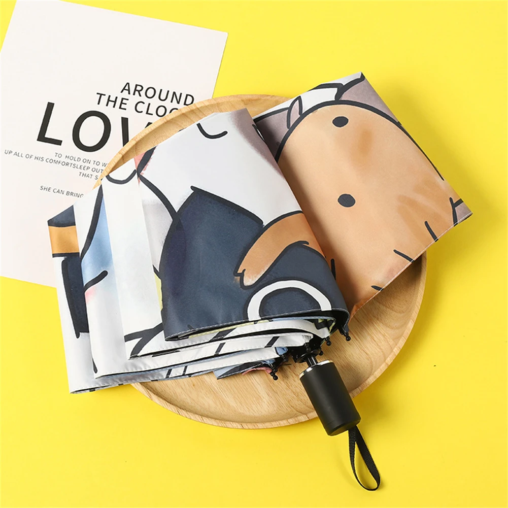 Простые милые зонты с кошками и щенками ударопрочная ткань мультяшный стиль