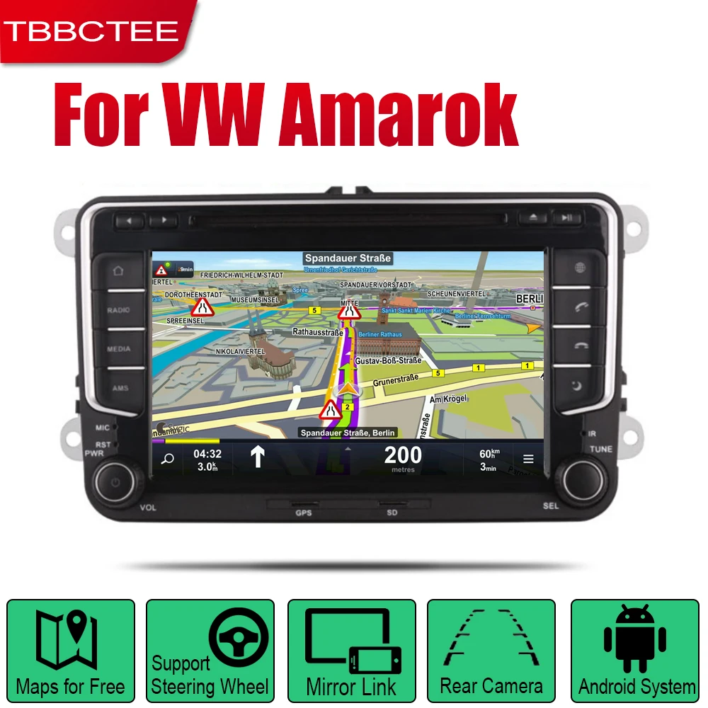 

TBBCTEE Android 2 Din Auto Radio DVD For Volkswagen VW Amarok 2010~2018 Car Multimedia Player GPS Navigation System Radio Stereo