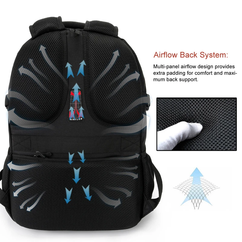 Рюкзак мужской нейлоновый с защитой от кражи для ноутбука 18 5 дюйма рюкзаки