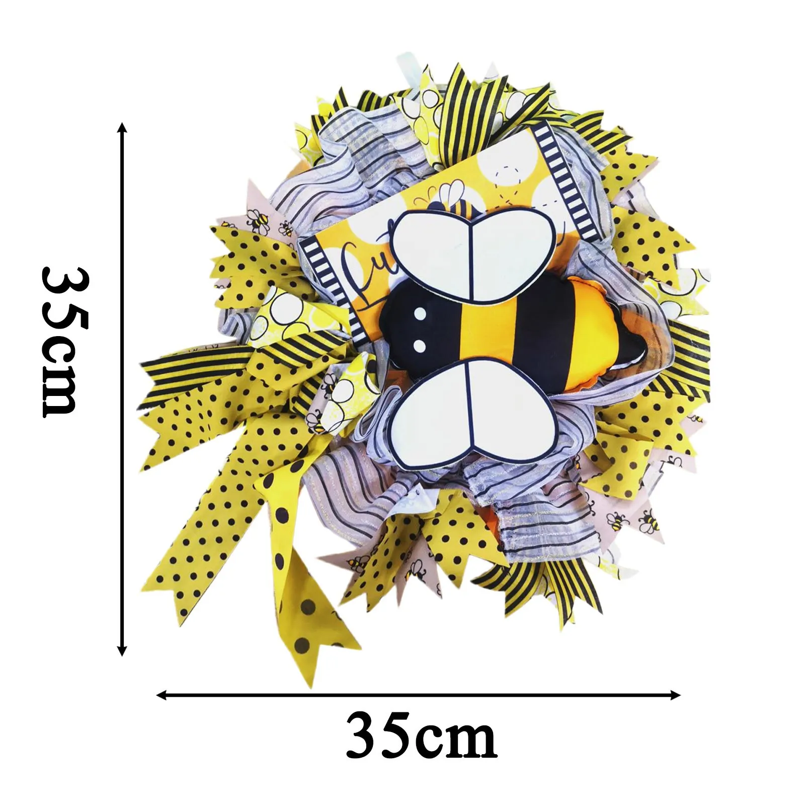 

40@ Home Party Bee Festival Decorations Wreath Simulation Leaf Bee Sunflower Wreath Artificial Garland Hanging Pendants Wedding