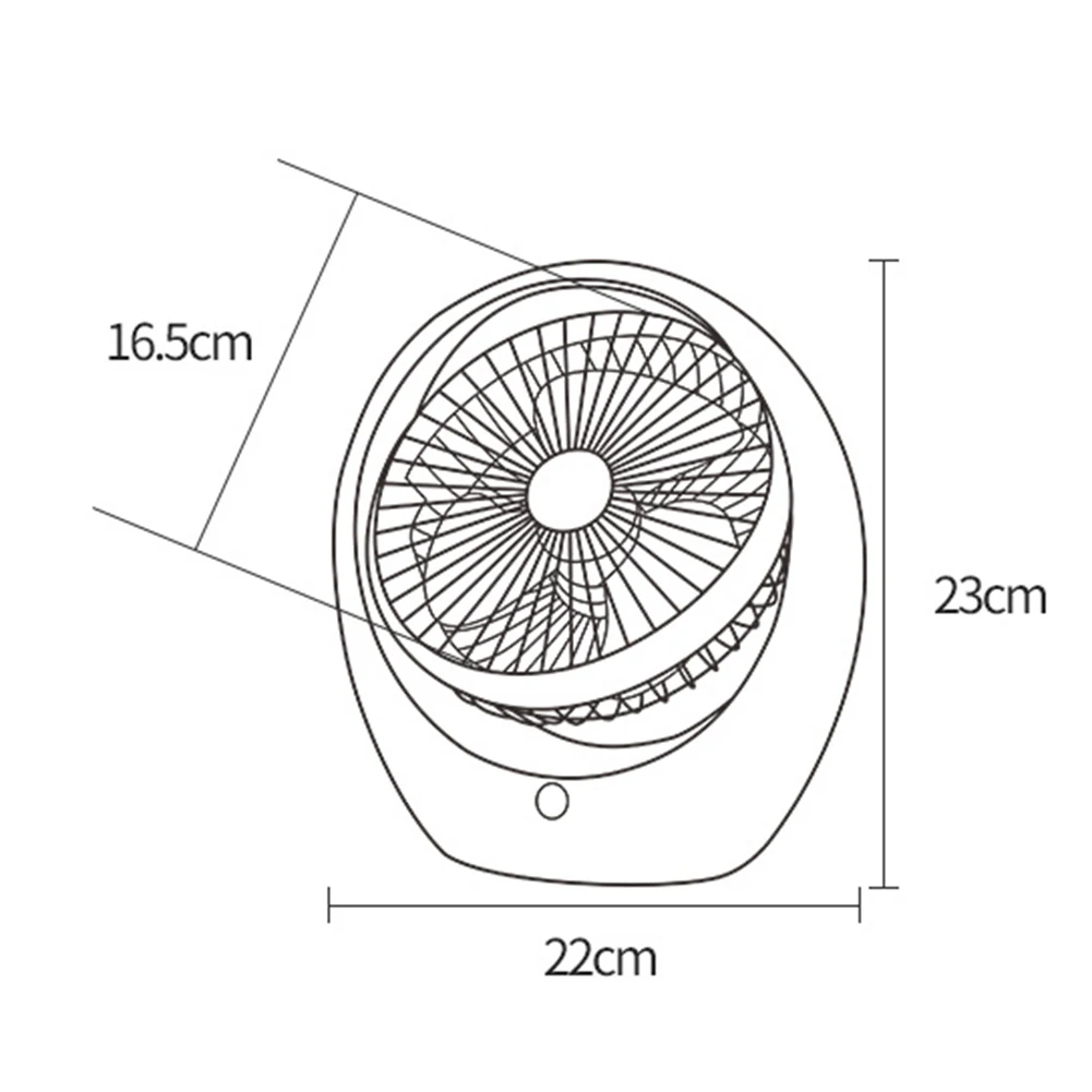 

Table Fan Mini USB Strong Wind Rechargeable Desk Fans Wireless with 3 gear Wind Speed 180 Degree Rotata