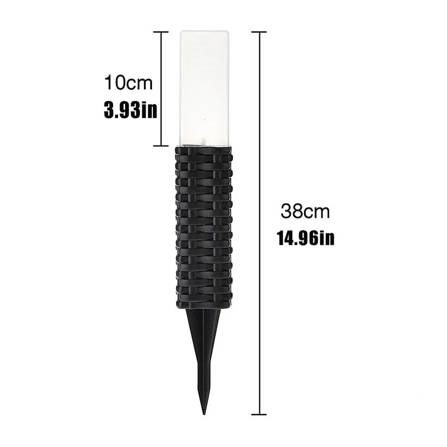 Thrisdar 2/4/6PCS Outdoor Rattan Solar Pathway Lawn Light Garden Patio Stake Landscape Driveway Ground | Освещение