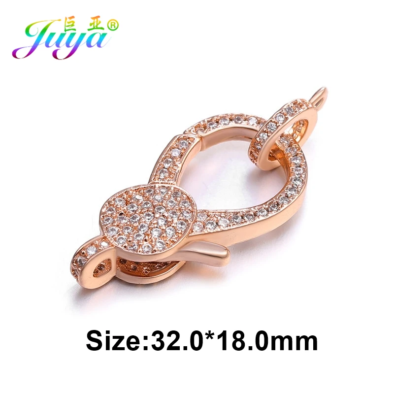 Rose Gold Juya женские ювелирные изделия материал жемчуг застежка застежки аксессуары для ручной работы жемчуг браслеты из натуральных камней ожерелье изготовление - Цвет: Rose Gold