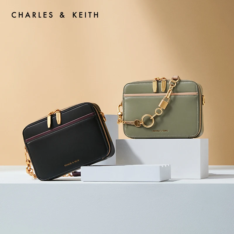 CHARLES＆KEITH Новинка на Осень 2020 CK2 81200008Женская сумка плечо мессенджер с украшением в