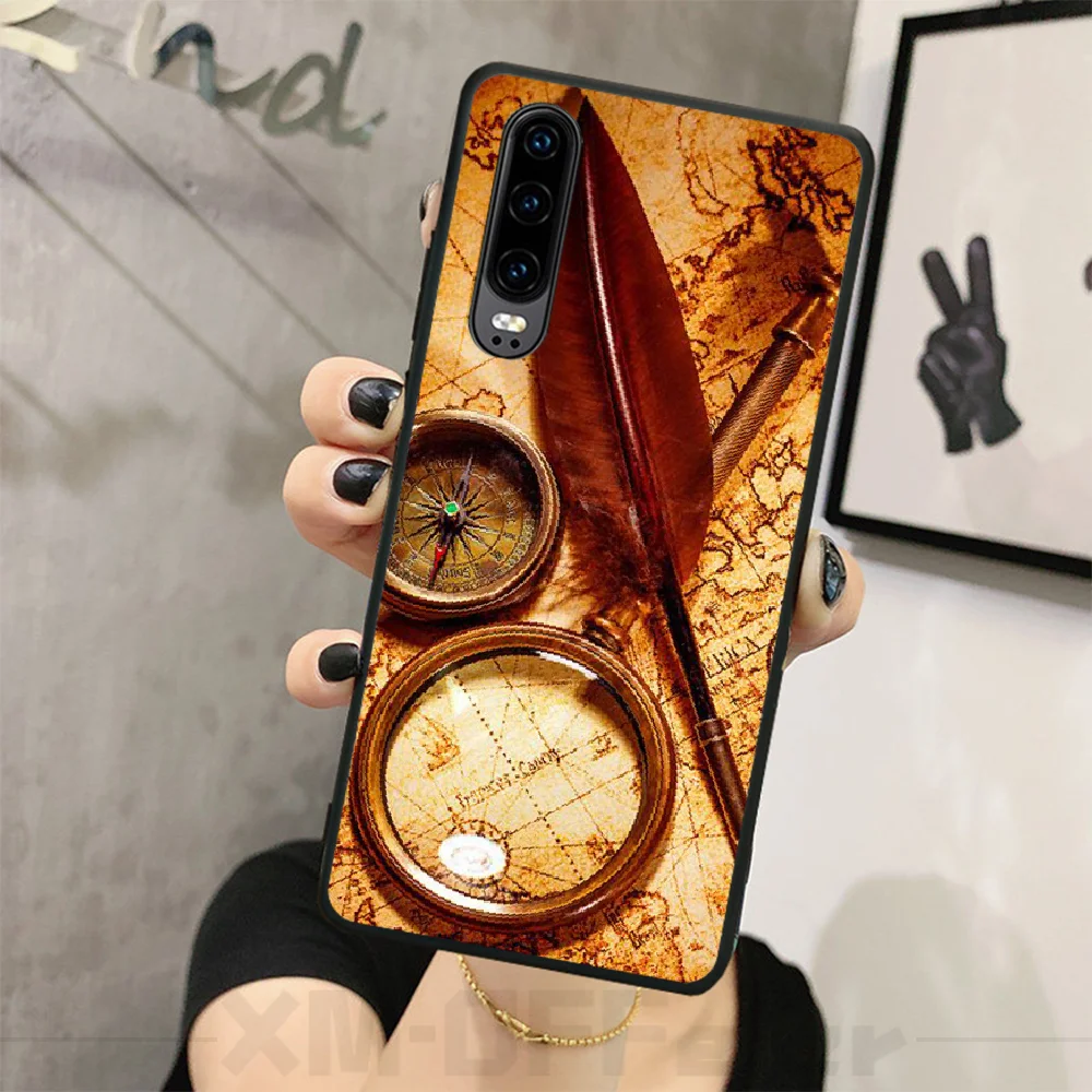 Viviana панк карта Приключения черный мягкий чехол для телефона из ТПУ Huawei P8 lite 2017 P9