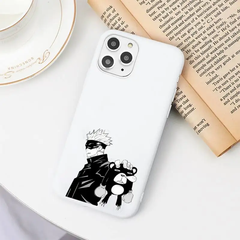 

Anime Cartoon Jujutsu Kaisen horror Phone Case Candy Color for iPhone 6 6S 7 8 11 12 XS X SE 2020 XR mini pro Plus MAX funda
