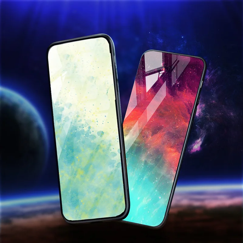 Фото Для OPPO Reno 3 Pro 2 Z 2Z 2F чехол градиентное закаленное стекло для Realme 6 X50 C3 5 6i XT X2 A9 A5 2020 Для OPPO Reno 3 Pro 2 Z 2Z 2F чехол градиентное закаленное стекло для Realme 6 X50 C3 5 6i XT X2 A9 A5 2020
