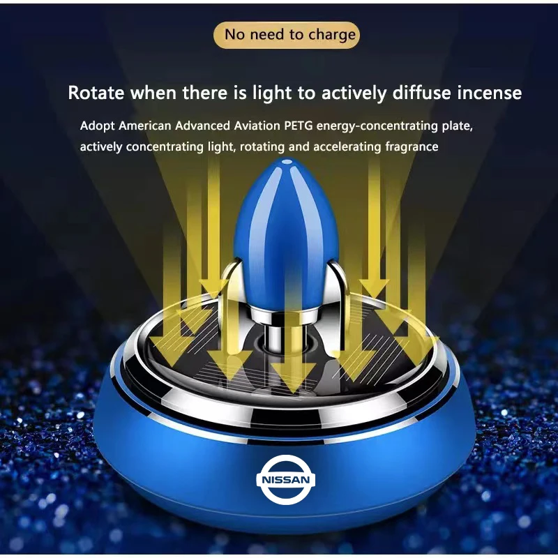 

For Nissan X-Trail T32 Rogue Qashqai Car Perfume Solar Rocket Car Deodorizing Sterilizing Air Freshener Aromatherapy Ornaments