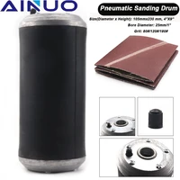 230x105mm pneumatic sanding drum rubber sleeve tube 5pcs sanding belt polishing wood furniture surface