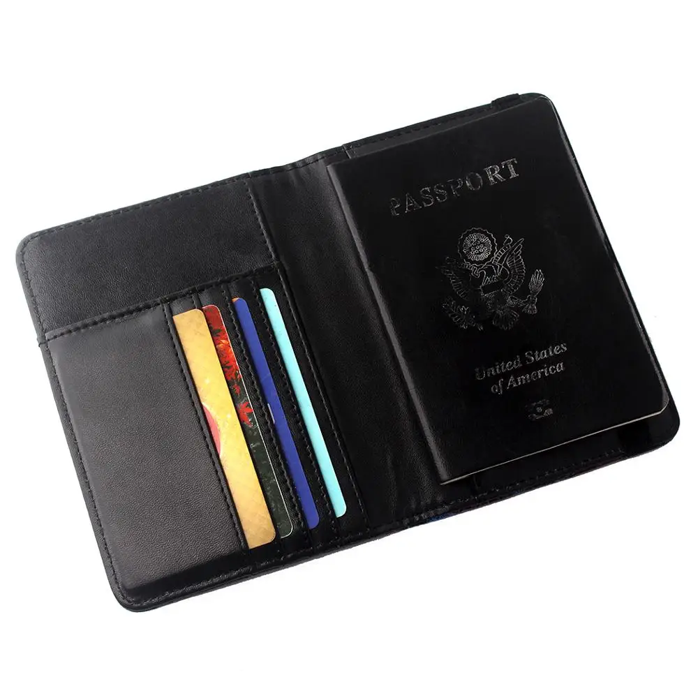 

Soft passport Cover Purse Multi function Bag Cover on the passport Holder Protector Wallet Business Card Leopard Card Holder