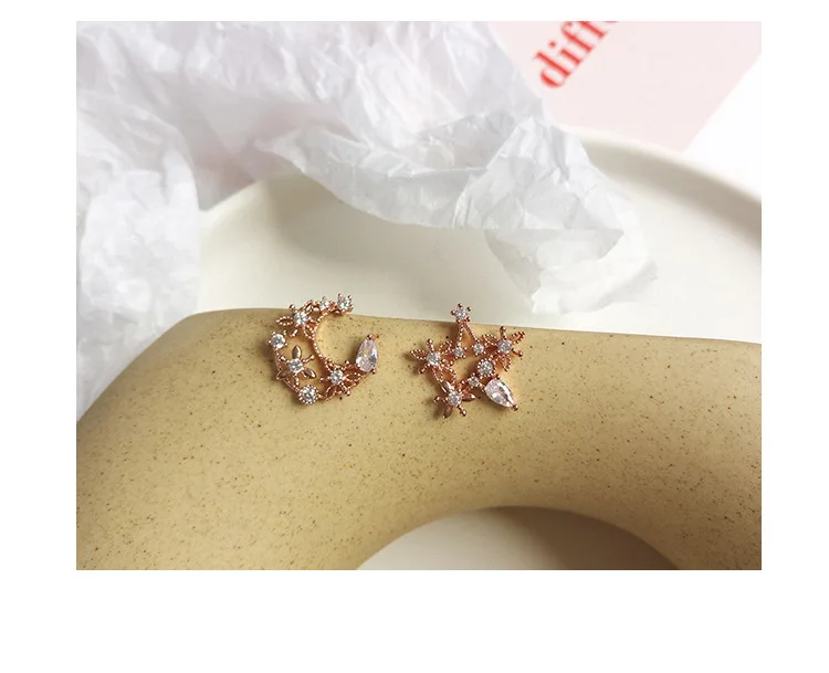 S925 needle новые асимметричные серьги-капельки для женщин модные нежные циркониевые красивые серьги-гвоздики ювелирные изделия серьги Подарки