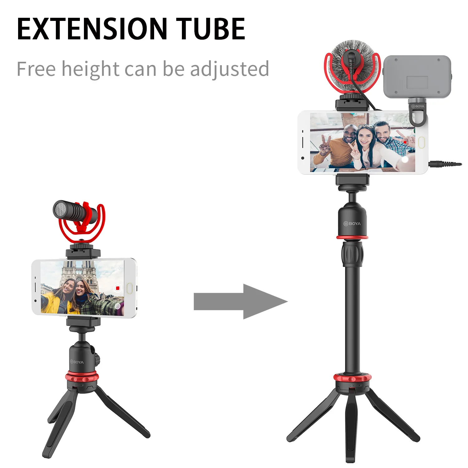 Дешево BOYA BY-VG350 BY-VG330 видеомикрофон светодиодный светодиодсветильник кой штатив держатель для телефона набор для DSLR камеры смартфона Vlog Live Show