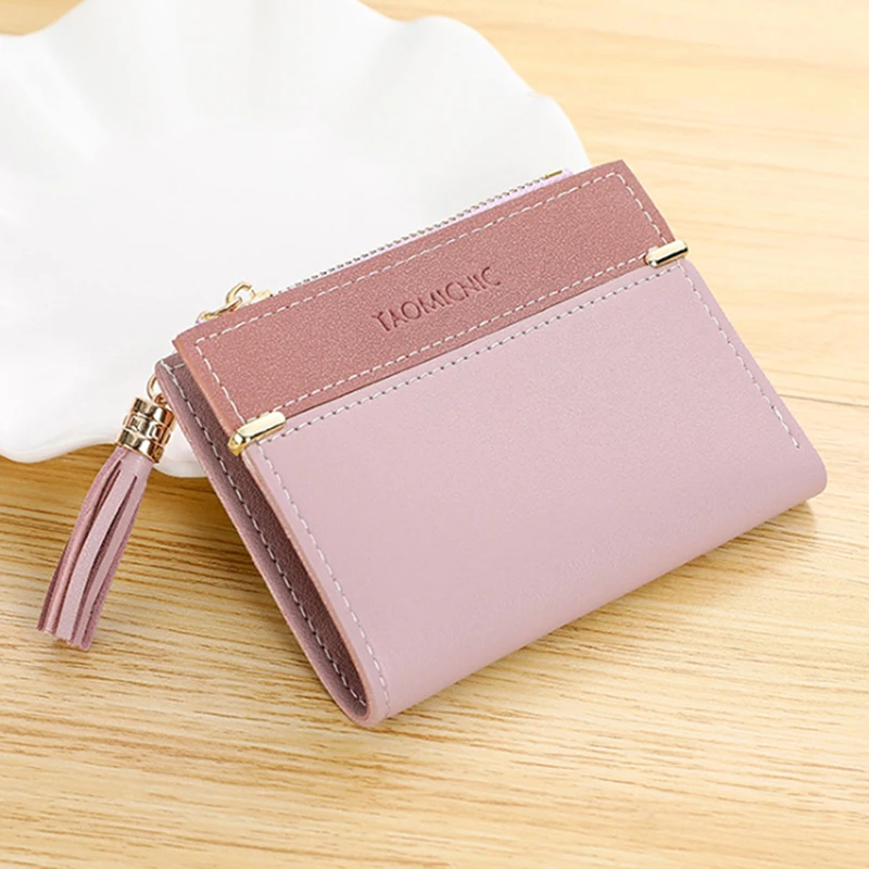 Новый женский кошелек из искусственной кожи с кисточками короткий для девушек