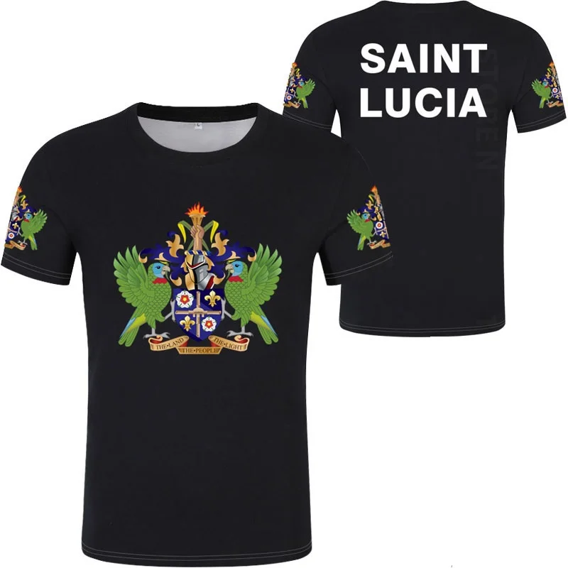 

SAINT LUCIA T Shirt Name Number Lca T-shirt Text Photo Logo 0 Clothing Print Diy Free Custom Made Not Fade Not Cracked Tshirt