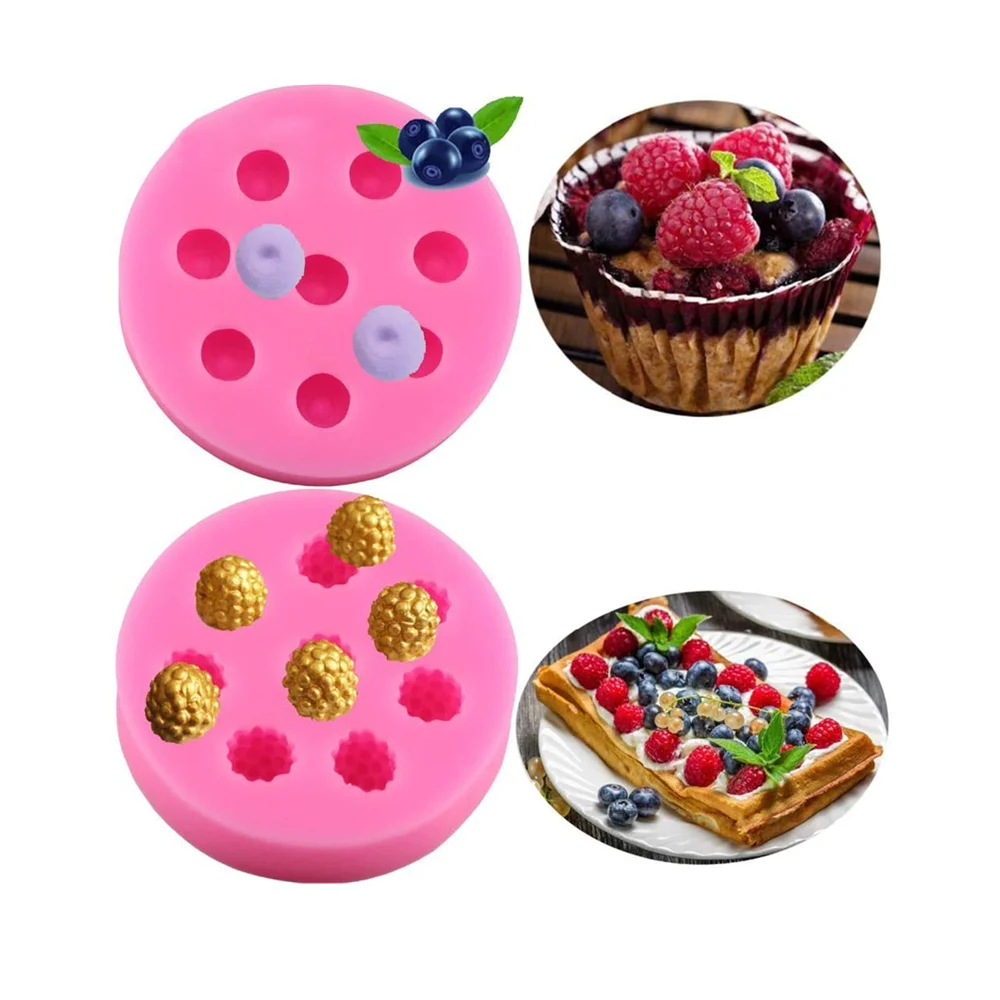 Candle Silicone Mold 3d Strawberry Raspberry Blueberry Form Shape Mould for Fondant Soap Making Mulberry Wax Melts Molds | Дом и сад
