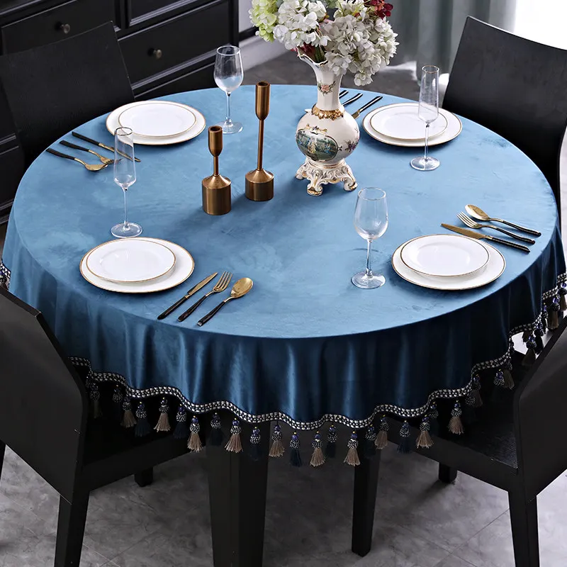 

Круглая скатерть Eifloy зеленая из полиэстера