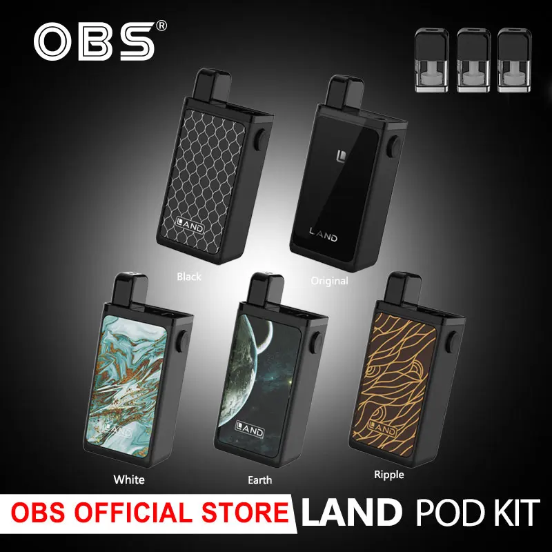Новейший оригинальный obs Land Pod Комплект с аккумулятором 750 мАч 1 5 мл электронная