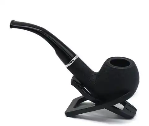 Черная матовая полимерная труба, Мужская труба, акриловая изогнутая ручка, фильтр трубка для курения табака