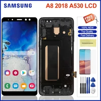 5 6 a530 screen with frame for samsung galaxy a8 2018 a530 lcd display touch screen digitizer assembly parts for samsung a530