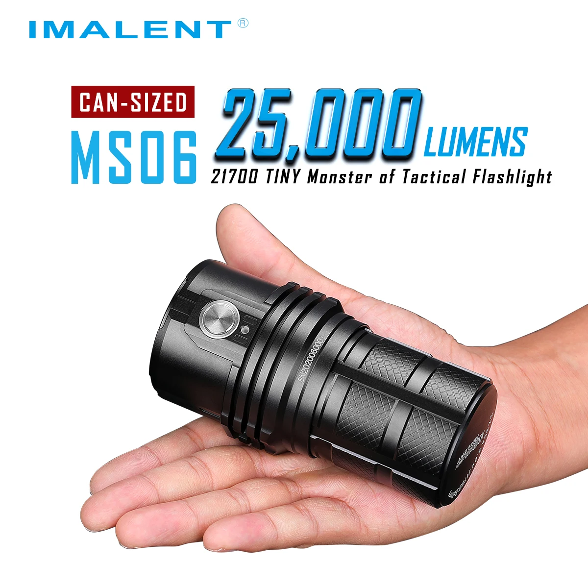 売却 Imalent-プロフェッショナルLED懐中電灯,充電式,6モード,25000lm,Cree Xhp,バッテリー付き,超高輝度