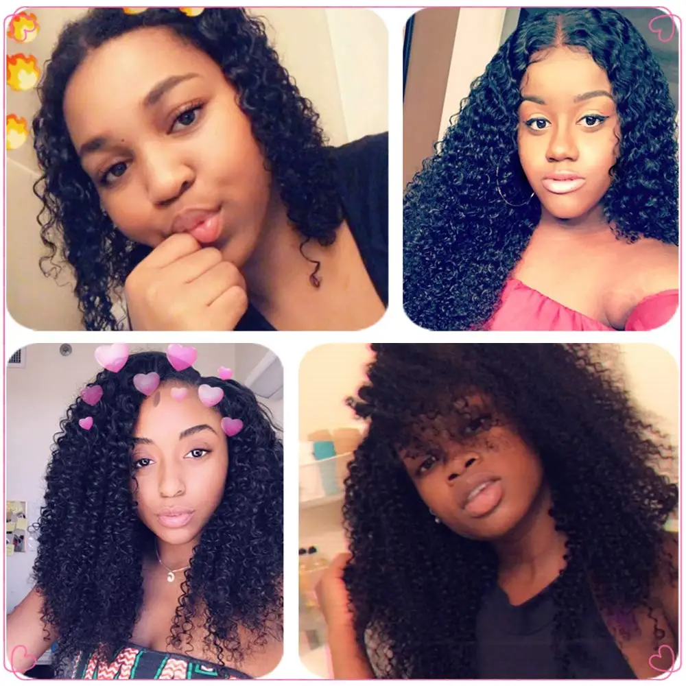 Liddy кудрявые 4x4 на шнуровке 100% человеческие волосы бразильские плетеные