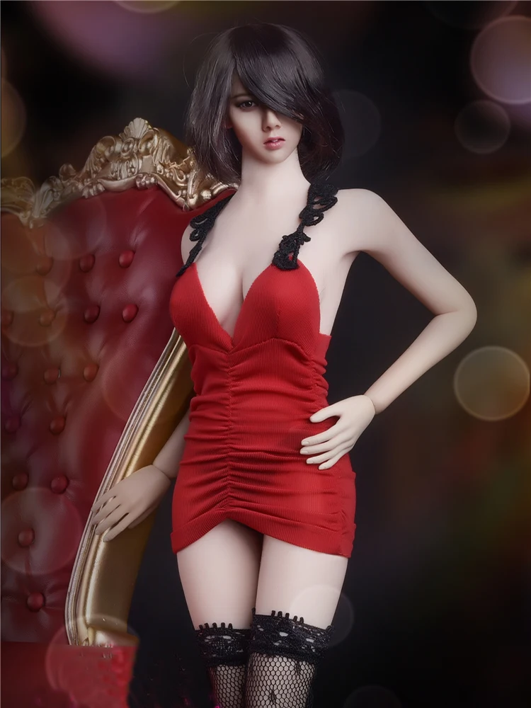 

1/6 12 Inches Action Figure Sexy Fashion Bag Hip Skirt Suit Sexy Buttocks Leopard Print/Red/Black DIY Hentai Figure Clothes Doll