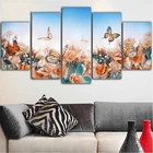 5 панелей diy наборы для алмазной живописи бабочка цветок камни в форме ромба круглый дрель Алмазная вышивка продажа крепится на стену украшения TT5260