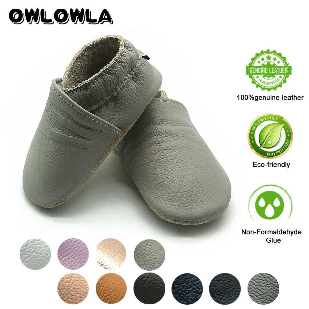 Wholesale Baby First Walker Soft Leather Crib Shoes Toddler Slipper Booties Infant Moccasins For Boys And Girls Crawling Sneaker
