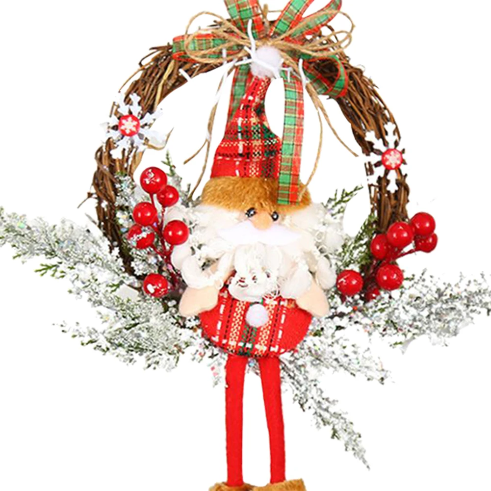 

Wreath Artificial Pine Cones Berries Flowers Hanging Christmas Flower Holiday Home Front Door Garland Party Decoration