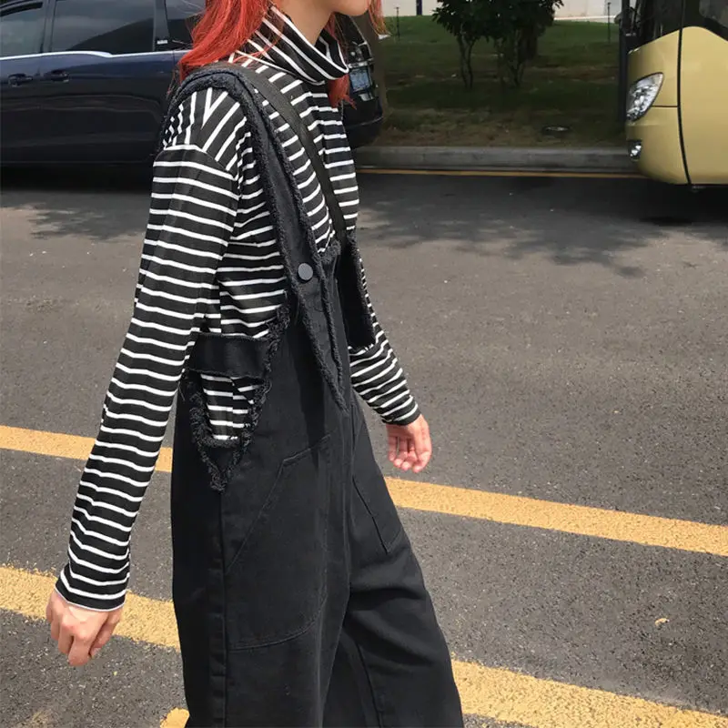 

Jumpsuits Women Trousers Solid Fur-lined Ankle-length Denim Casual Females Plus Size 4XL Loose Simple All-match Trendy Chic New