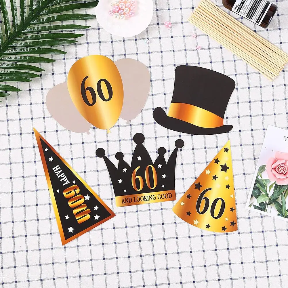 24 шт./компл. 30/50/60th Happy Birthday Photo Booth Реквизит Маска Фотобудка для взрослых вечеринки
