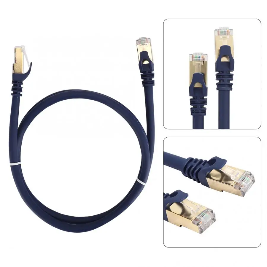 2 шт. Cat8 40 Гбит/с 2000 МГц Ethernet кабель RJ45 сетевой патч-корд 1 м микро usb Компьютерные