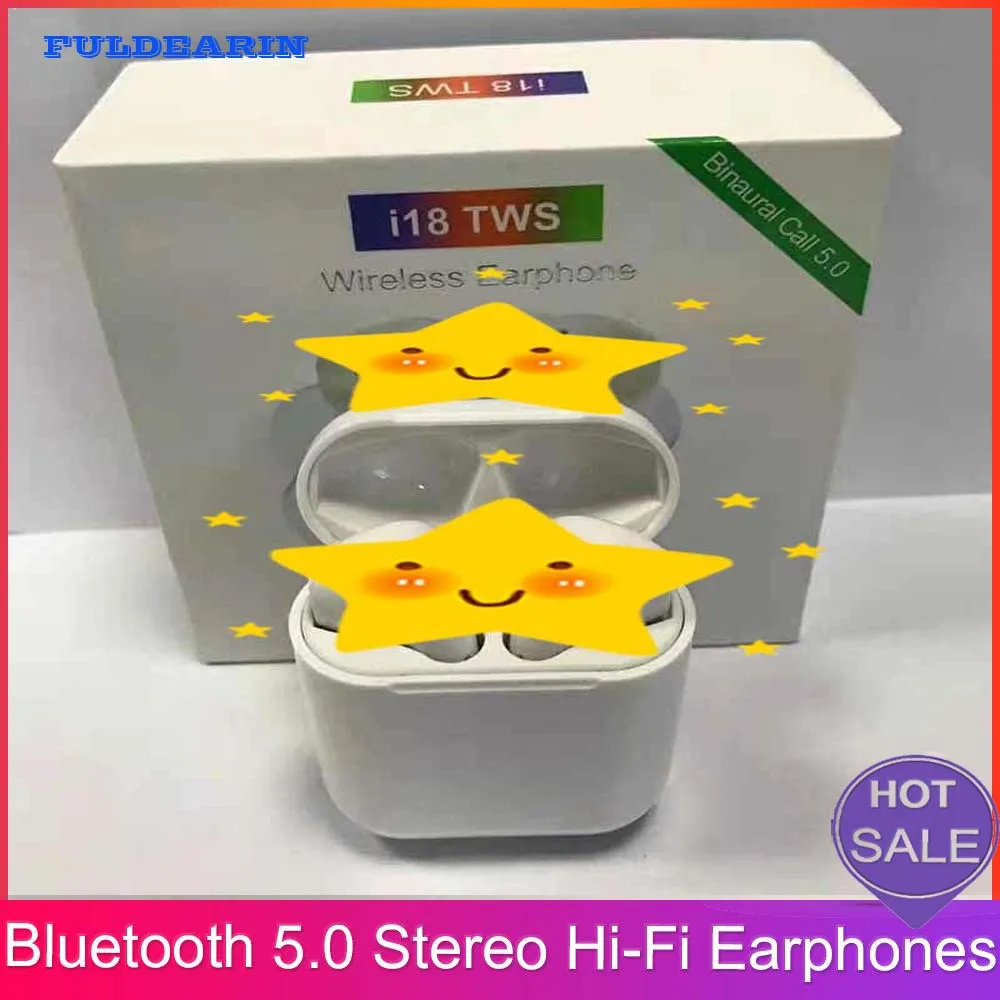 2019 Новинка i18 TWS Bluetooth 5 0 наушники беспроводные гарнитуры мини Сенсорное