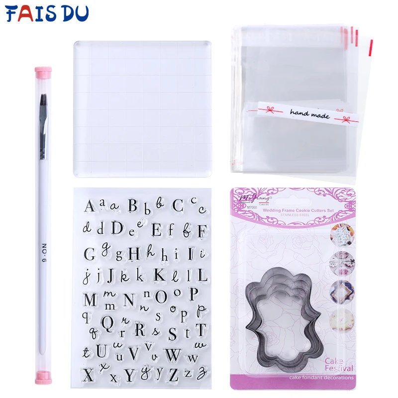Домашний набор для выпечки украшения торта с рисунком прессованный резак писем