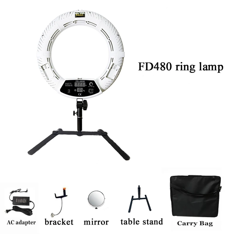 Горячая продажа Yidoblo led круг кольцо свет FD-480II двухцветный теплый белый светодиод