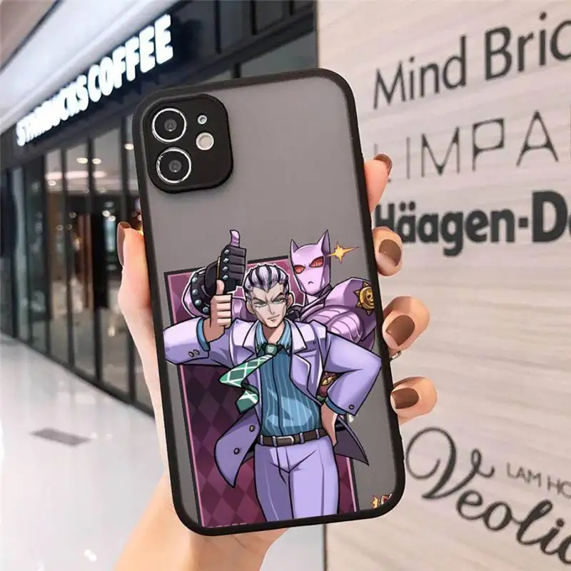 

JOJO BIZARR ADVENTUR Phone Cases matte transparent For iphone 7 8 11 12 plus mini x xs xr pro max cover