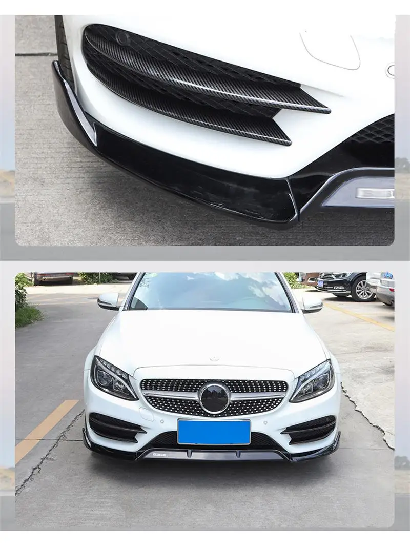 Автомобильный Стайлинг для Mercedes Benz C Class W205 C180 C200 головная накладка на Противотуманные фары планки Авто наклейки световые Углеродные аксессуары