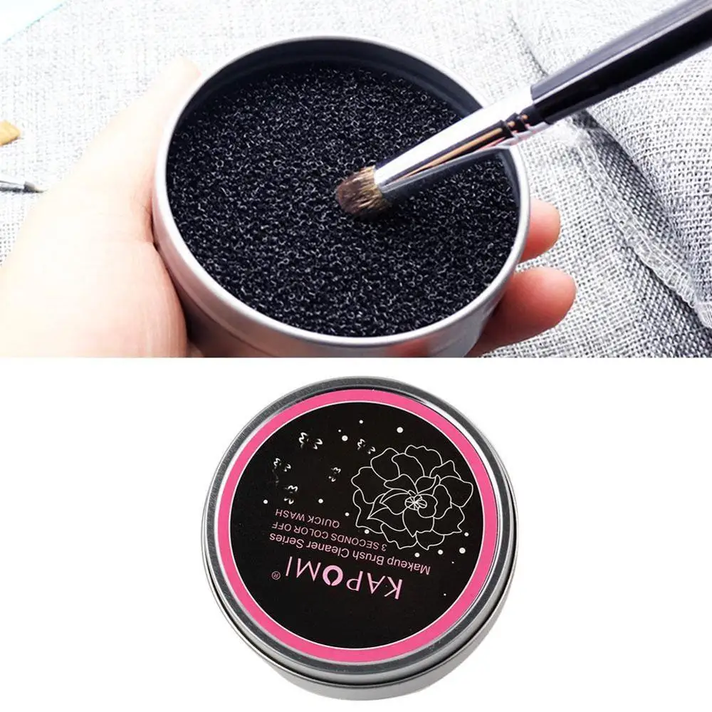 Косметическая щетка для очистки быстрая расцветка губка алюминиевая коробка