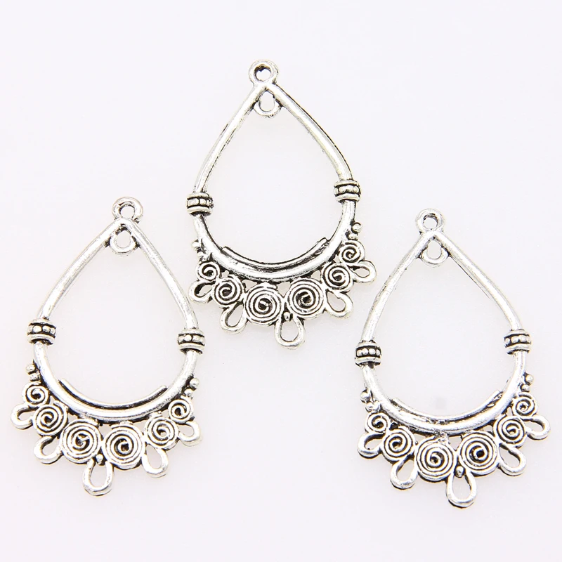 Подвеска в форме капли из тибетского серебра 5 шт. | Украшения и аксессуары