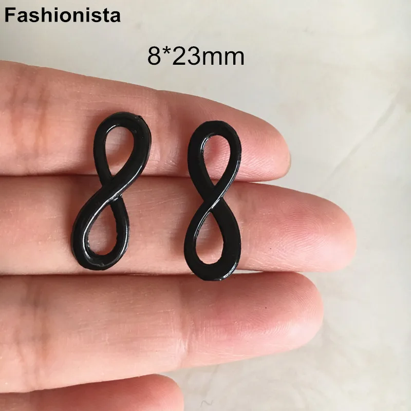 60 шт.-ювелирные изделия черное Гальваническое: бесконечное очарование разъем с