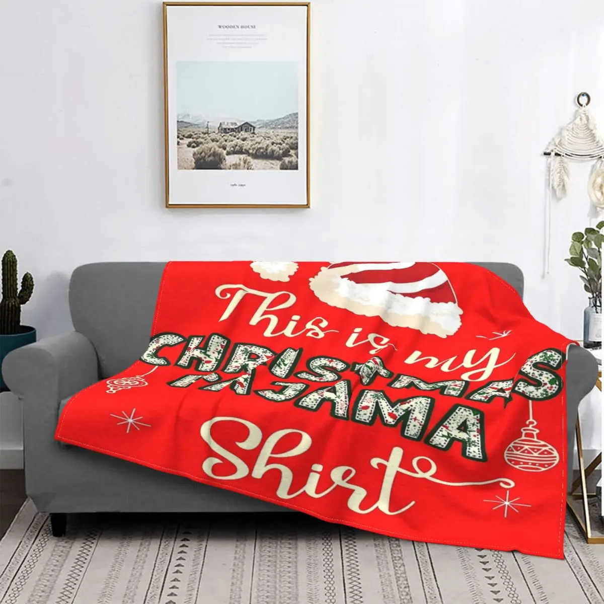

Esta es mi ca mi sa de pijama de Navidad, 2 manta, colcha de cama a cuadros, colcha, manta Kawaii, fundas de cama de invierno 135